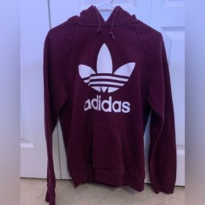 Mens small burgundy adidas sweatshirt